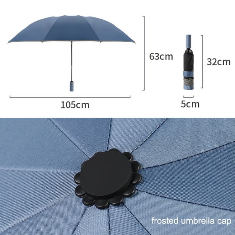 YL020 Folding Sun Umbrella Black Glue Sunscreen Anti-ultraviolet Car Special Reverse Umbrella(Mustard Green)