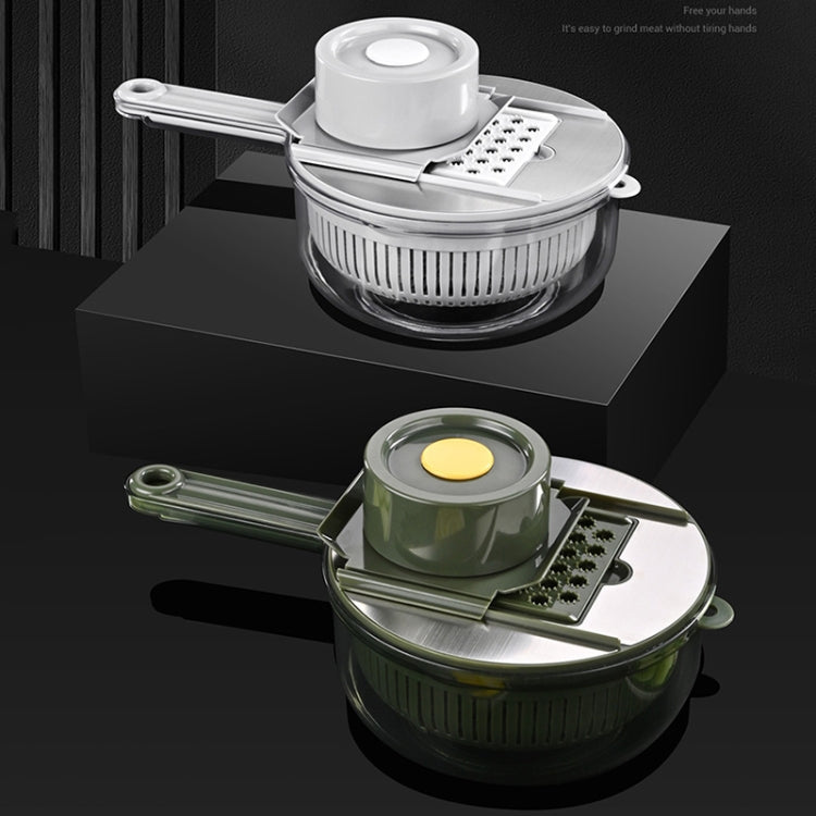 6 In 1 Hand-guard Vegetable Cutter with Water Filter and Storage Function(Gray)