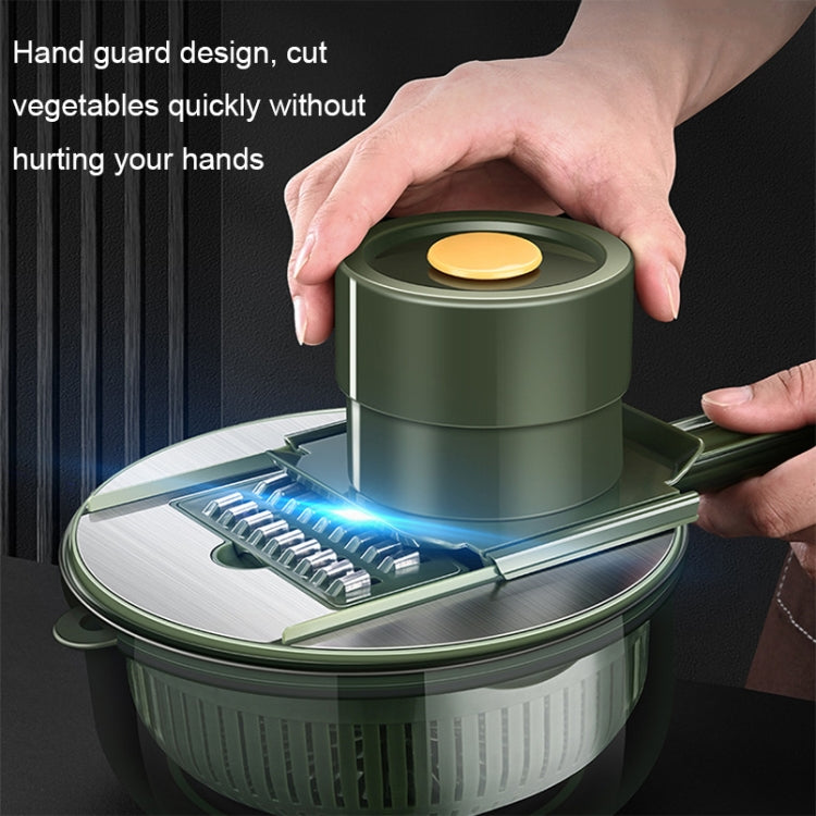 6 In 1 Hand-guard Vegetable Cutter with Water Filter and Storage Function(Gray)