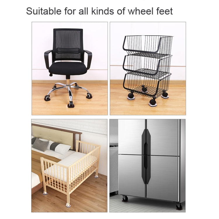 5 PCS Computer Seat Pulley Holder Chair Roller Non-slip Pad(Square Bean-colored Felt Bottom)