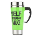 FX-589 400ml 304 Stainless Steel Automatic Stirring Coffee Cup(Green)