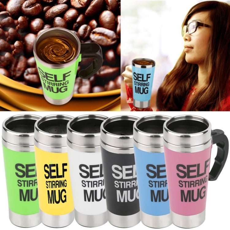 FX-589 400ml 304 Stainless Steel Automatic Stirring Coffee Cup(Blue)