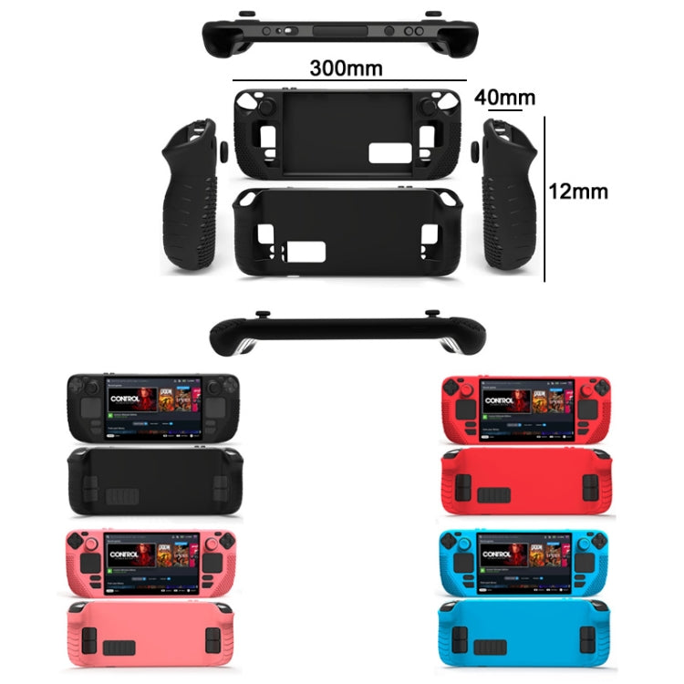 All-Inclusive Silicone Cover With Button Cap For Steam Deck(Blue)