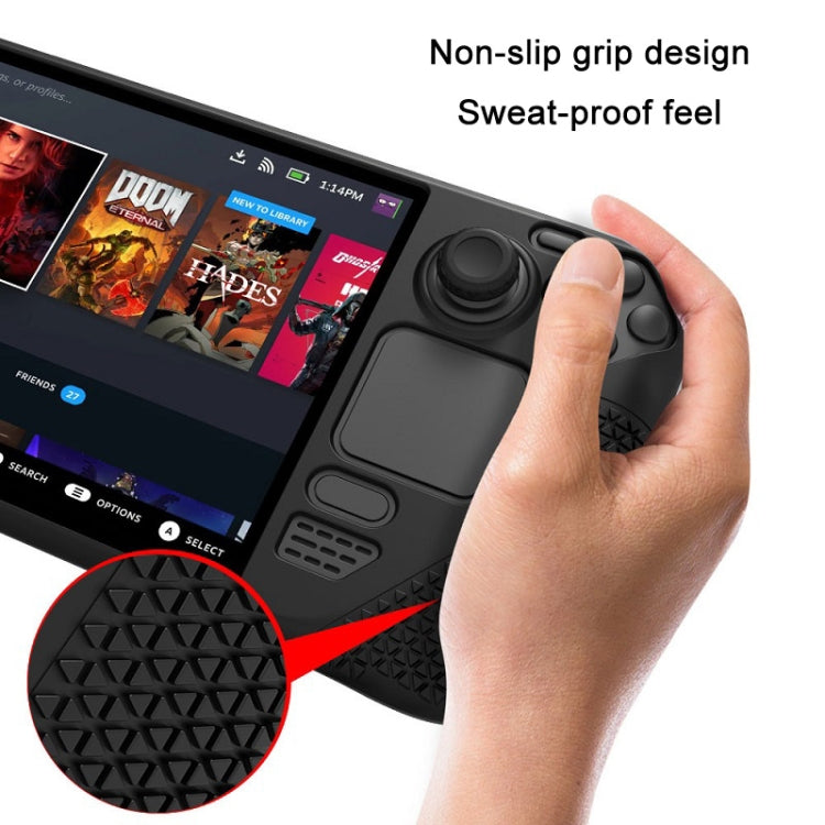 All-Inclusive Silicone Cover With Button Cap For Steam Deck(Red)