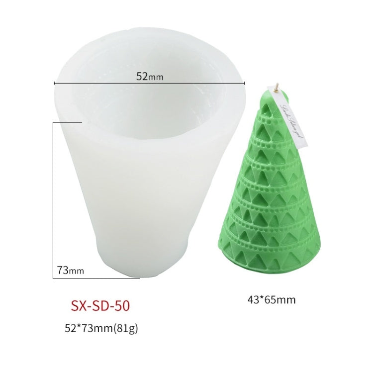 DIY Christmas Candle Aromatherapy Gypsum Silicone Mold, Shape: Triangular Christmas Tree