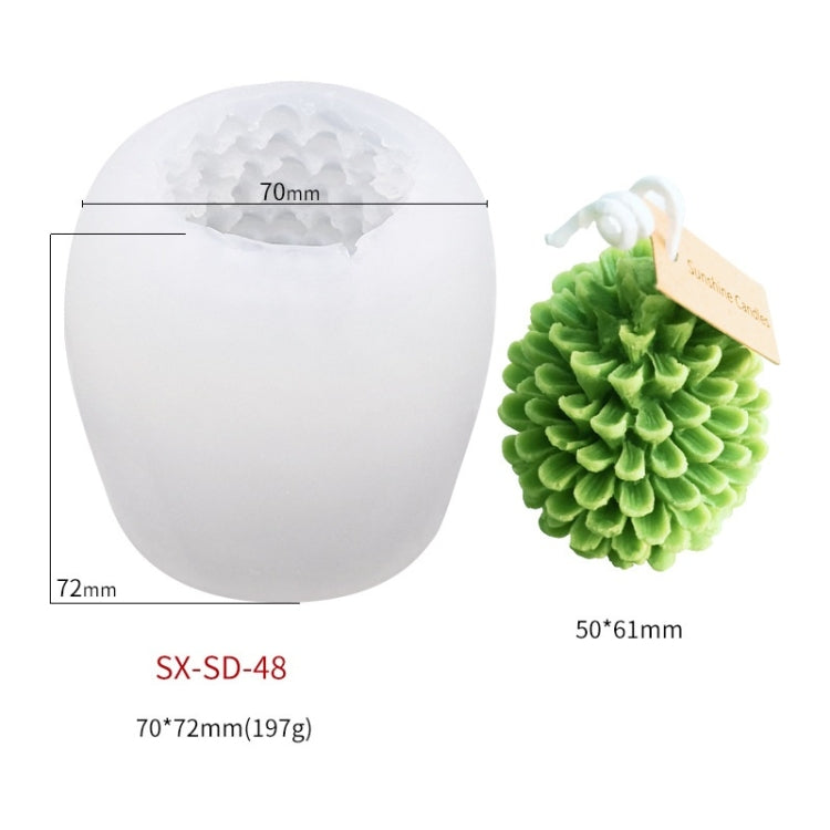 DIY Christmas Candle Aromatherapy Gypsum Silicone Mold, Shape: Single Stereo
