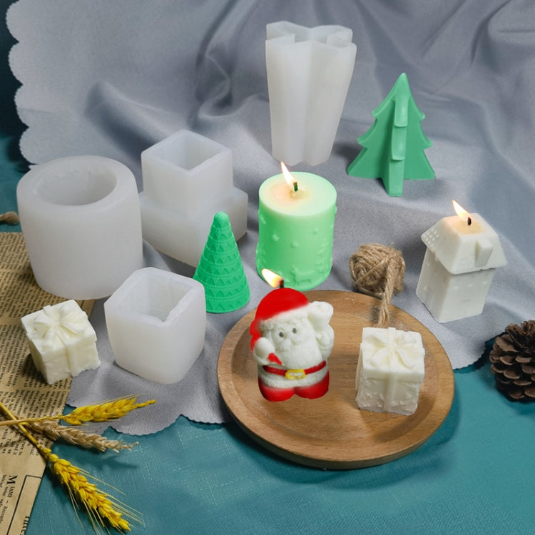 DIY Christmas Candle Aromatherapy Gypsum Silicone Mold, Shape: 8 Cone Contest Christmas Tree