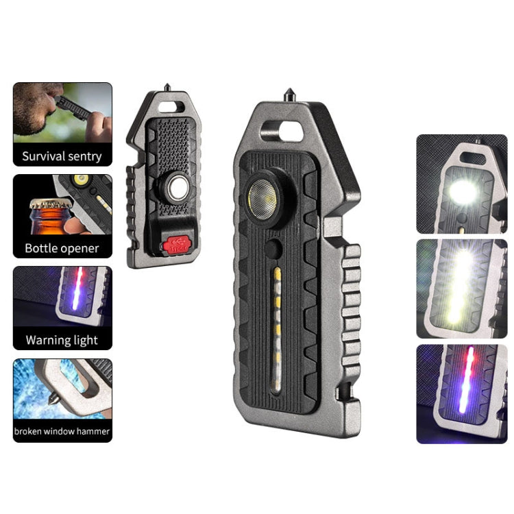 E-SMARTER W5136 Mini Keychain Strong Light Portable Flashlight(Black)