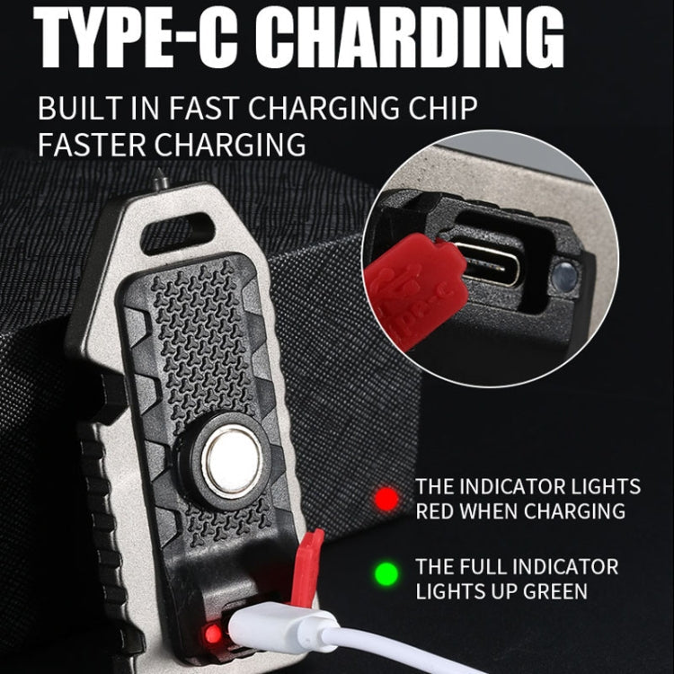 E-SMARTER W5136 Mini Keychain Strong Light Portable Flashlight(Black)