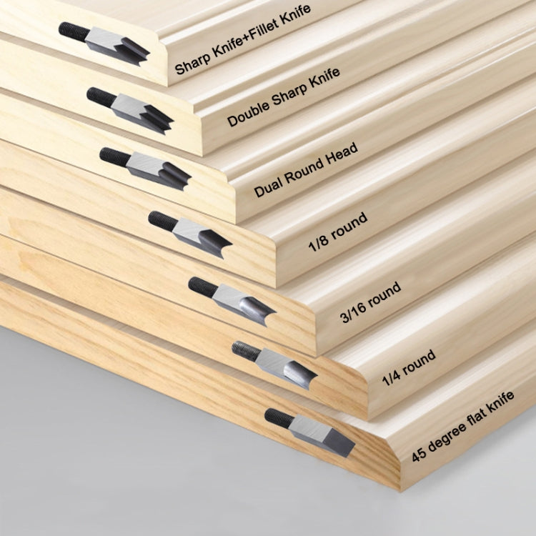 Adjustable Depth Woodworking Chamfering Planer, Specification: 3/16 Round Knife Head