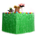 Hawaiian Table Dress Seaside Party Festive Bazaar Table Decorations, Size: 276x30cm(Dark Green)