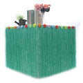 Hawaiian Table Dress Seaside Party Festive Bazaar Table Decorations, Size: 276x30cm(Green)