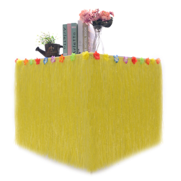 Hawaiian Table Dress Seaside Party Festive Bazaar Table Decorations, Size: 276x30cm(Yellow)