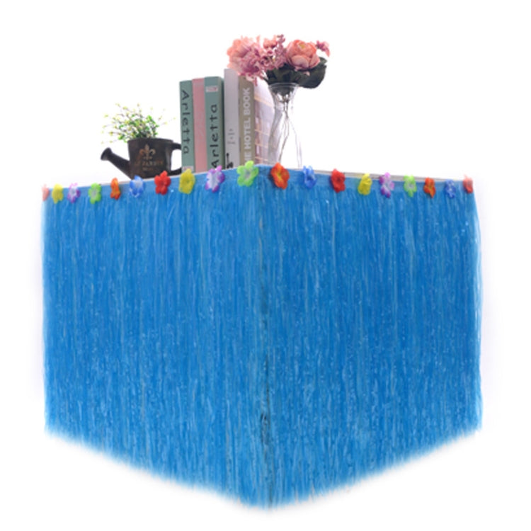 Hawaiian Table Dress Seaside Party Festive Bazaar Table Decorations, Size: 276x30cm(Blue)