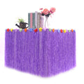Hawaiian Table Dress Seaside Party Festive Bazaar Table Decorations, Size: 276x30cm(Purple)