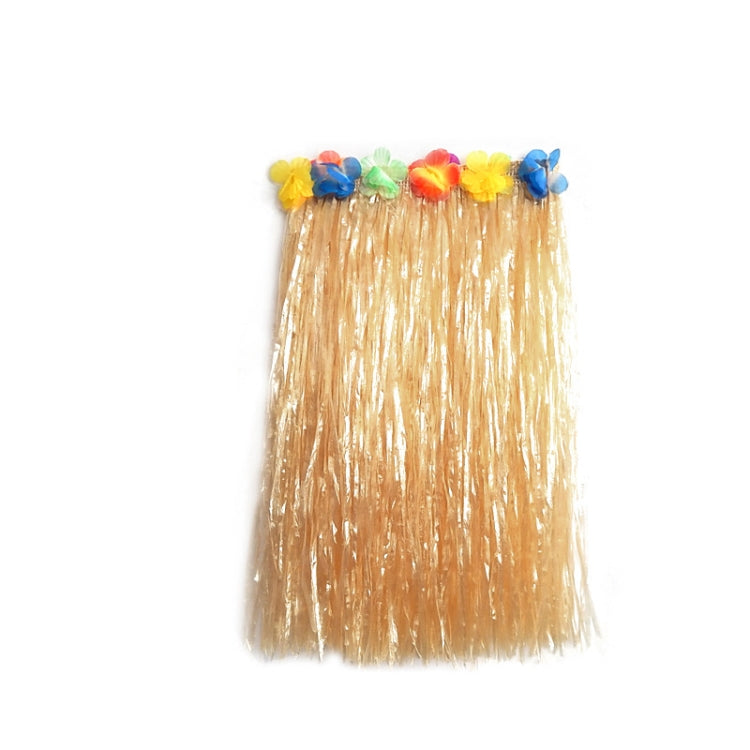 3 PCS Hawaiian Hula Party Show Dress Up Props, Size: 30cm(Single Layer Straw Color)