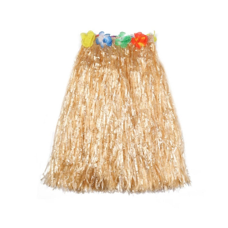 3 PCS Hawaiian Hula Party Show Dress Up Props, Size: 40cm(Double Layer Straw Color)