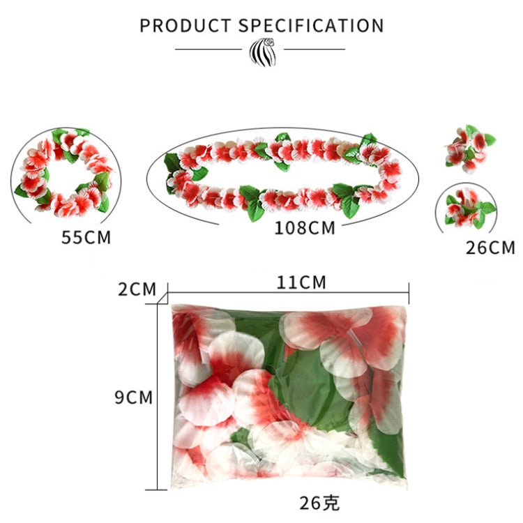 5 PCS CK-053 12-Color Petal Party Decoration Hawaiian Wreath(9)