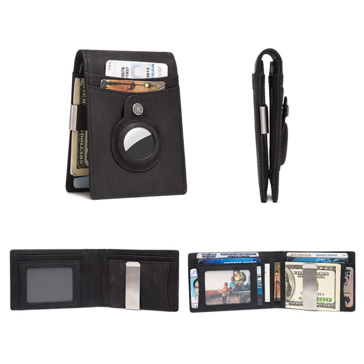 HUMERPAUL BP993 RFID Anti-Theft Brush Pocket Card Bag Suitable For AirTag(Brown)