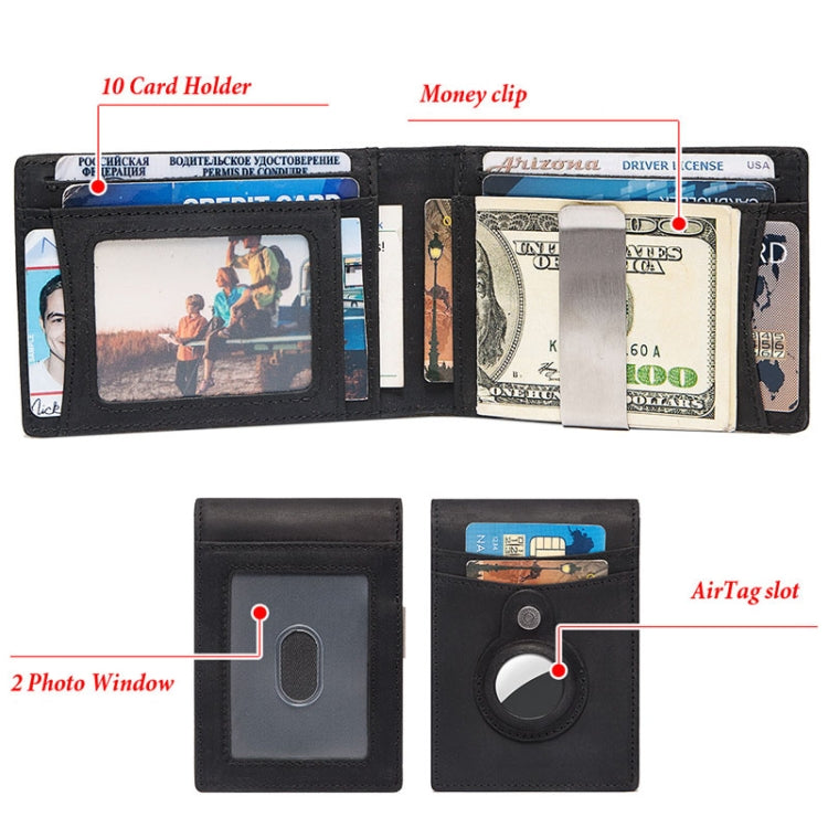 HUMERPAUL BP993 RFID Anti-Theft Brush Pocket Card Bag Suitable For AirTag(Black)