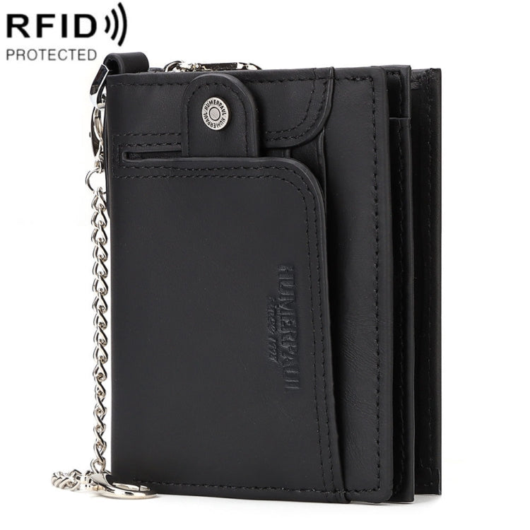 HUMERPAUL BP950 RFID Anti-Magnetic Men Wallet Large Capacity Multi-Card Solt Pocket(Black)