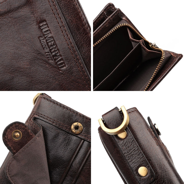HUMERPAUL BP950 RFID Anti-Magnetic Men Wallet Large Capacity Multi-Card Solt Pocket(Black)
