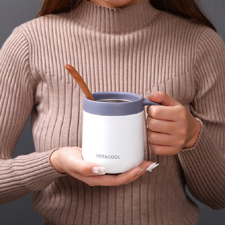 Round Bottom Flip Lid Office Cup Drinking Cup With Handle, Capacity: 500ml(Black)