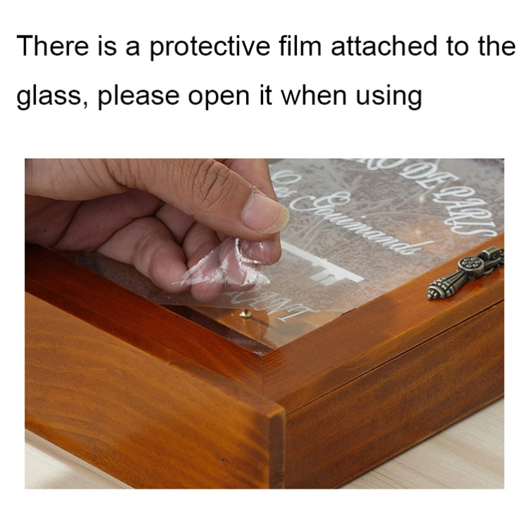 Entry Wooden Wall Hanging Key Storage Box, Spec: Old Colors
