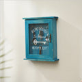 Entry Wooden Wall Hanging Key Storage Box, Spec: Blue