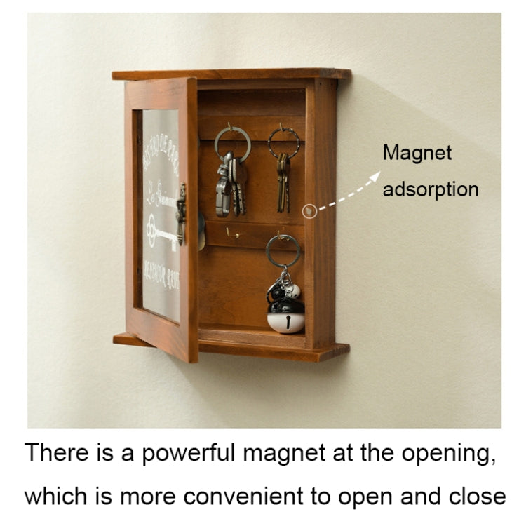 Entry Wooden Wall Hanging Key Storage Box, Spec: Blue