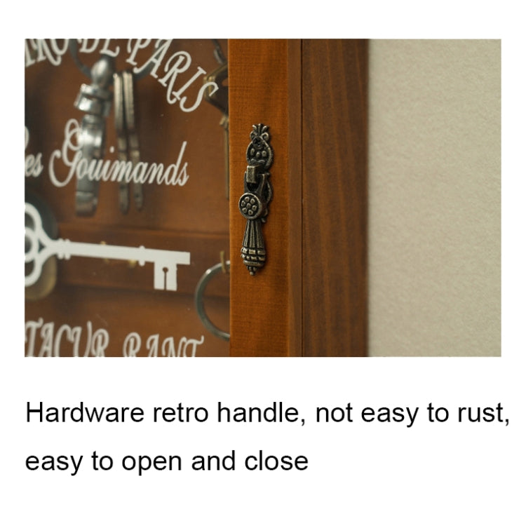 Entry Wooden Wall Hanging Key Storage Box, Spec: Old with 3 Seamless Nails