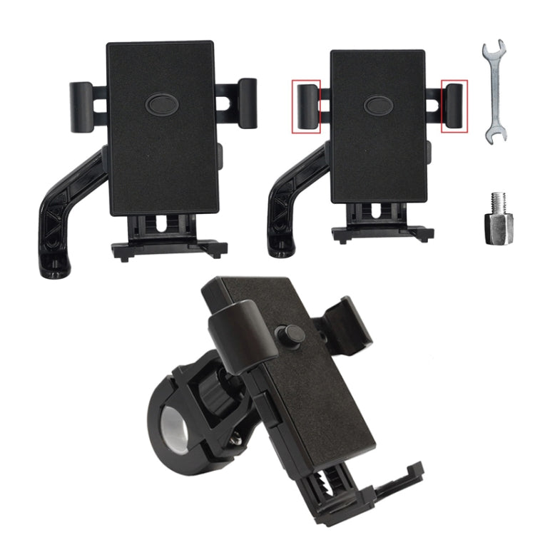 YY02 Bicycle Motorcycle Electric Vehicle Universal Mobile Phone Holder, Style: Rearview Mirror + Wrench + Screw
