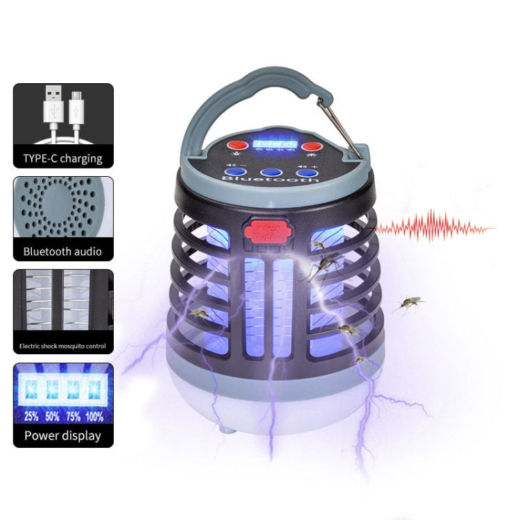 Bluetooth Audio USB Charging Lighting Mosquito Trap(W881 Black)