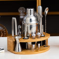 BY-F12 Semicircle Wooden Base Bar Shaker Set, Spec: 550ml