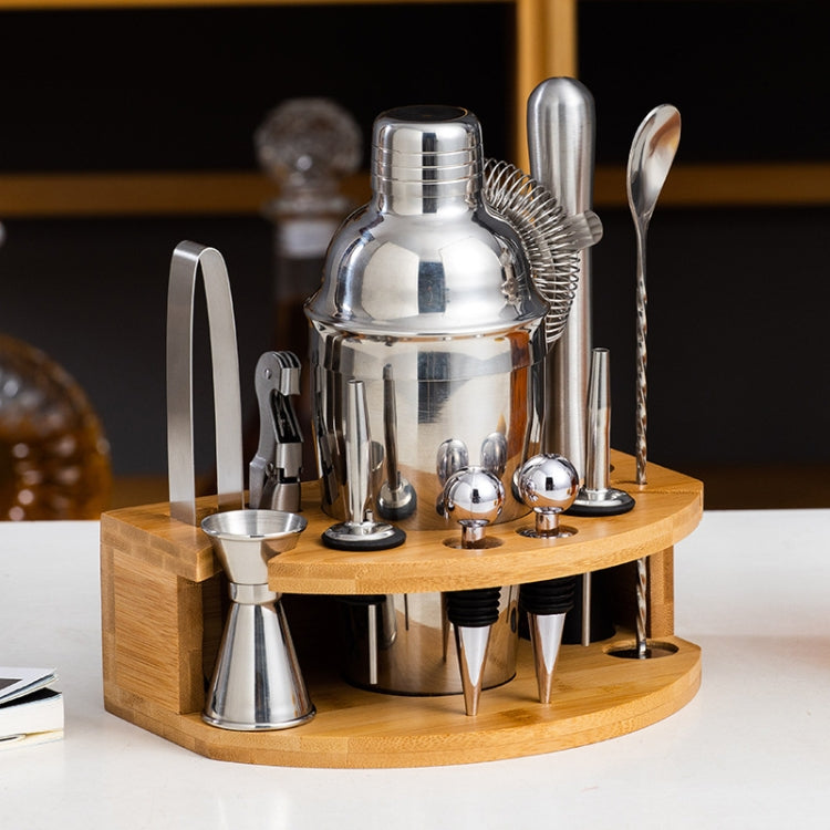 BY-F12 Semicircle Wooden Base Bar Shaker Set, Spec: 550ml