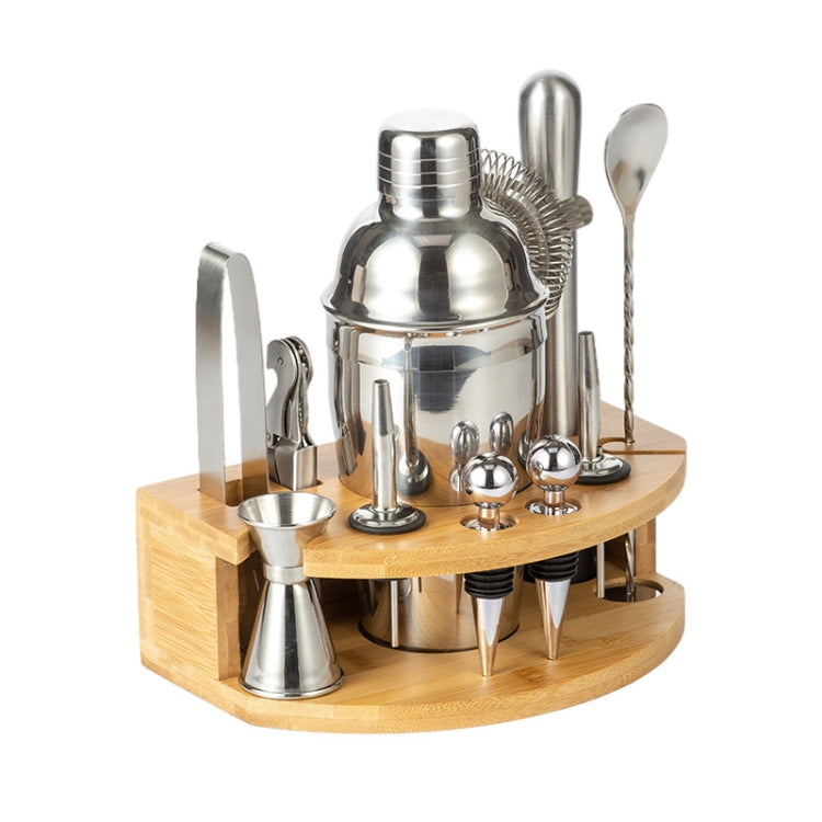 BY-F12 Semicircle Wooden Base Bar Shaker Set, Spec: 700ml
