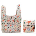 M0048 Portable Foldable Printed Shopping Bag(Pink Flamingo)