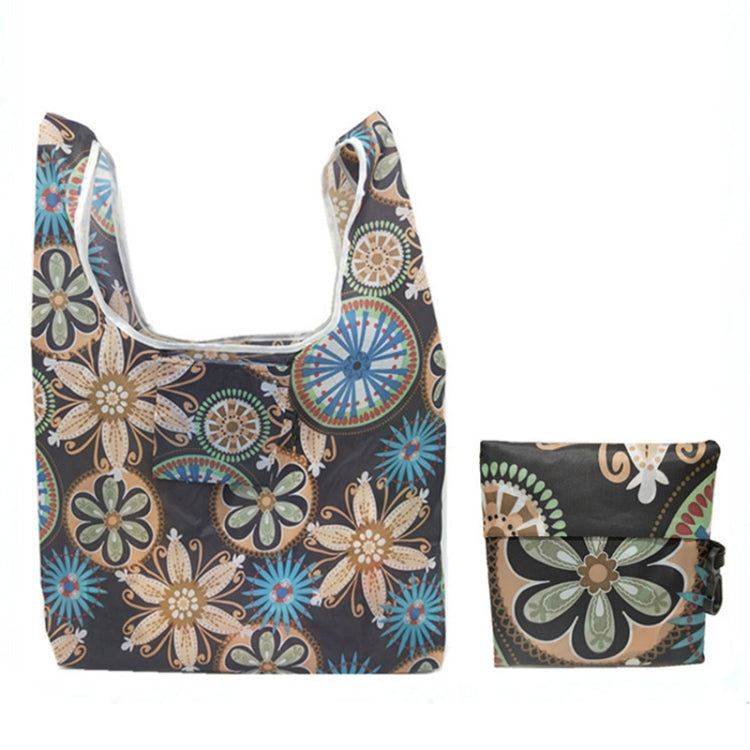M0048 Portable Foldable Printed Shopping Bag(Pansies)