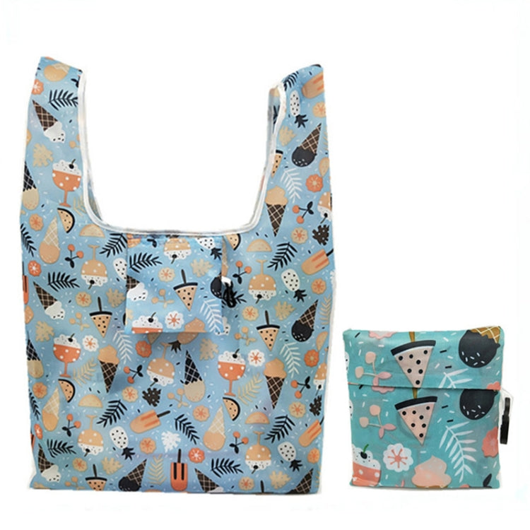 M0048 Portable Foldable Printed Shopping Bag(Ice Cream)