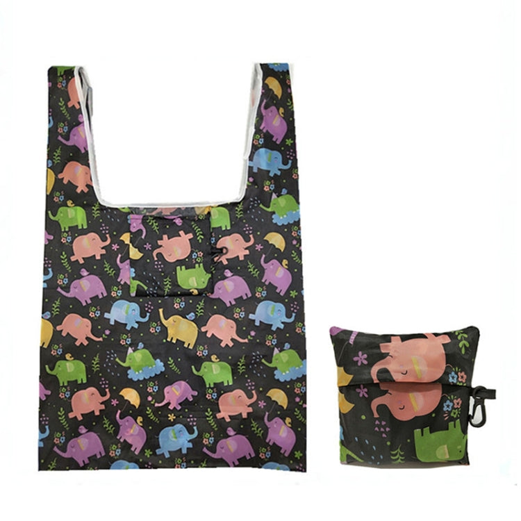 M0048 Portable Foldable Printed Shopping Bag(Elephant)