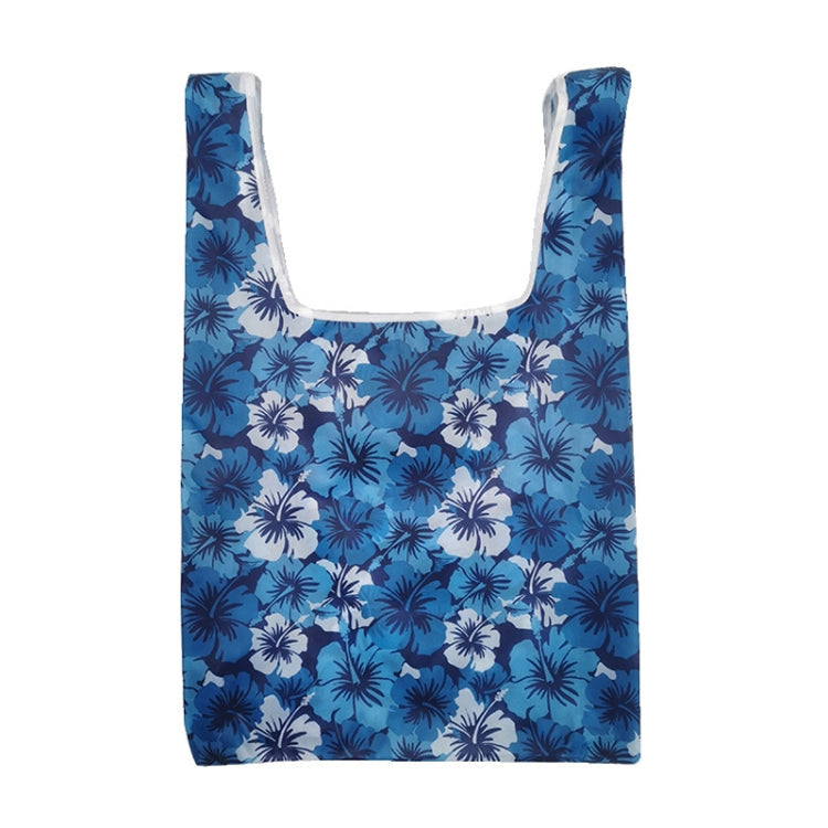 M0048 Portable Foldable Printed Shopping Bag(Flowing Flowers)