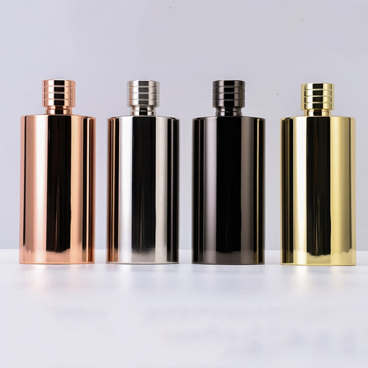 1000ml Outdoor Wine Pot 304 Stainless Steel Cylindrical Hip Flask, Color: Electroplating Gold
