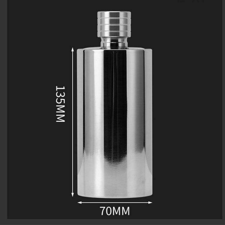 500ml Outdoor Wine Pot 304 Stainless Steel Cylindrical Hip Flask, Color: Mirror  Surface