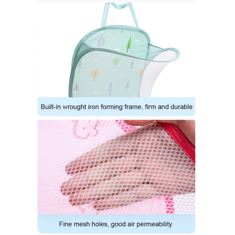 Household Folding Wall Mounted Dirty Basket, Color: White Net