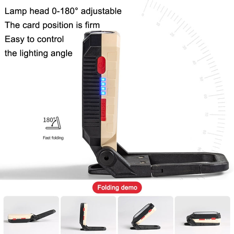 E-SMARTER COB Work Light USB Emergency Flashlight Maintenance Lamp, Style: W599B Large