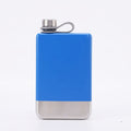 9oz Portable 304 Stainless Steel Flagon Whiskey Vodka Wine Pot Hip Flask(Blue)