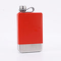 9oz Portable 304 Stainless Steel Flagon Whiskey Vodka Wine Pot Hip Flask(Red)