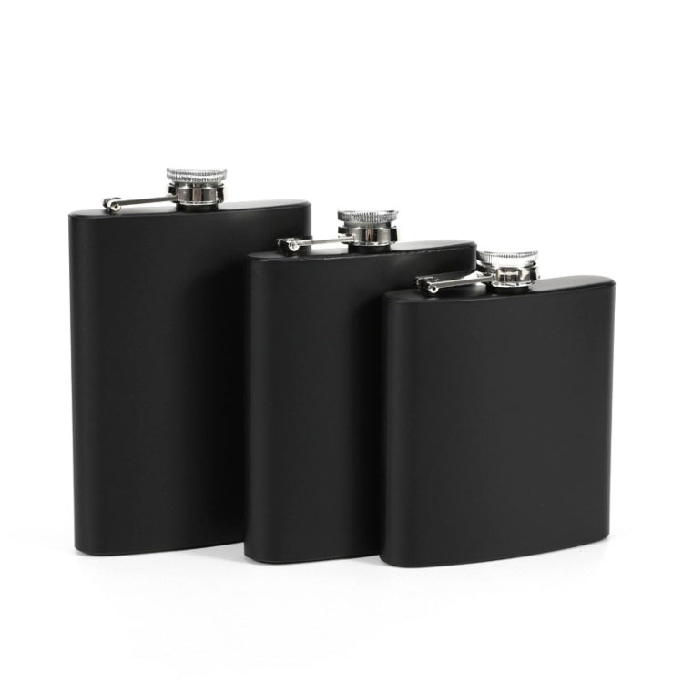 6oz 304 Stainless Steel Matte Black Paint Flagon Whiskey Vodka Wine Pot Hip Flask