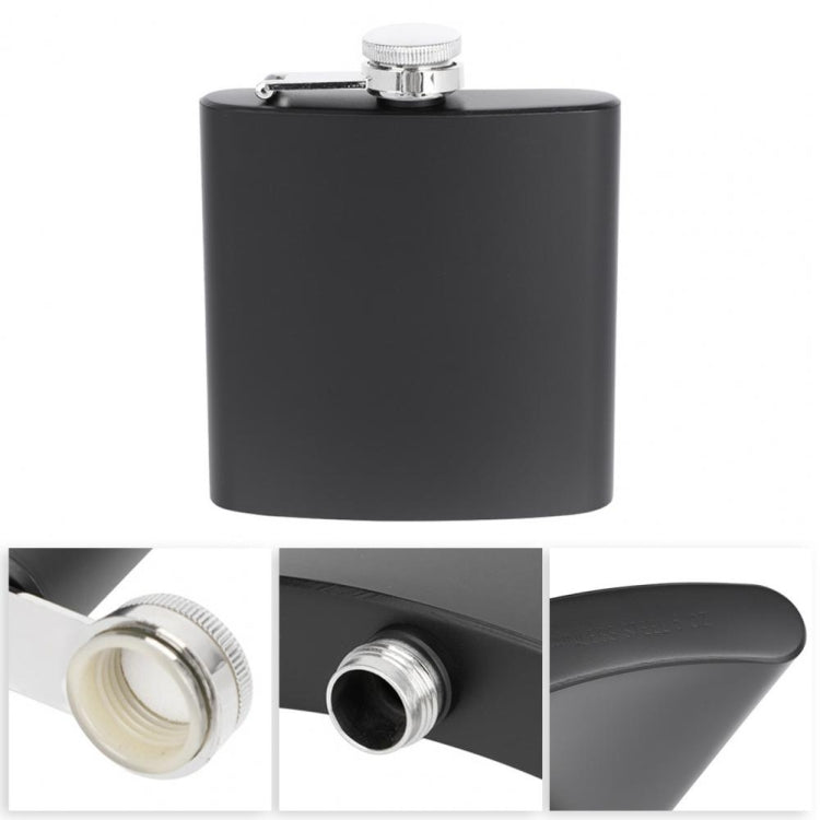 8oz 304 Stainless Steel Matte Black Paint Flagon Whiskey Vodka Wine Pot Hip Flask