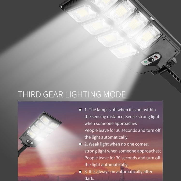 E-SMARTER LED Strong Light Dual Row Road Light Solar Garden Sensor Light, Style: W789B-4